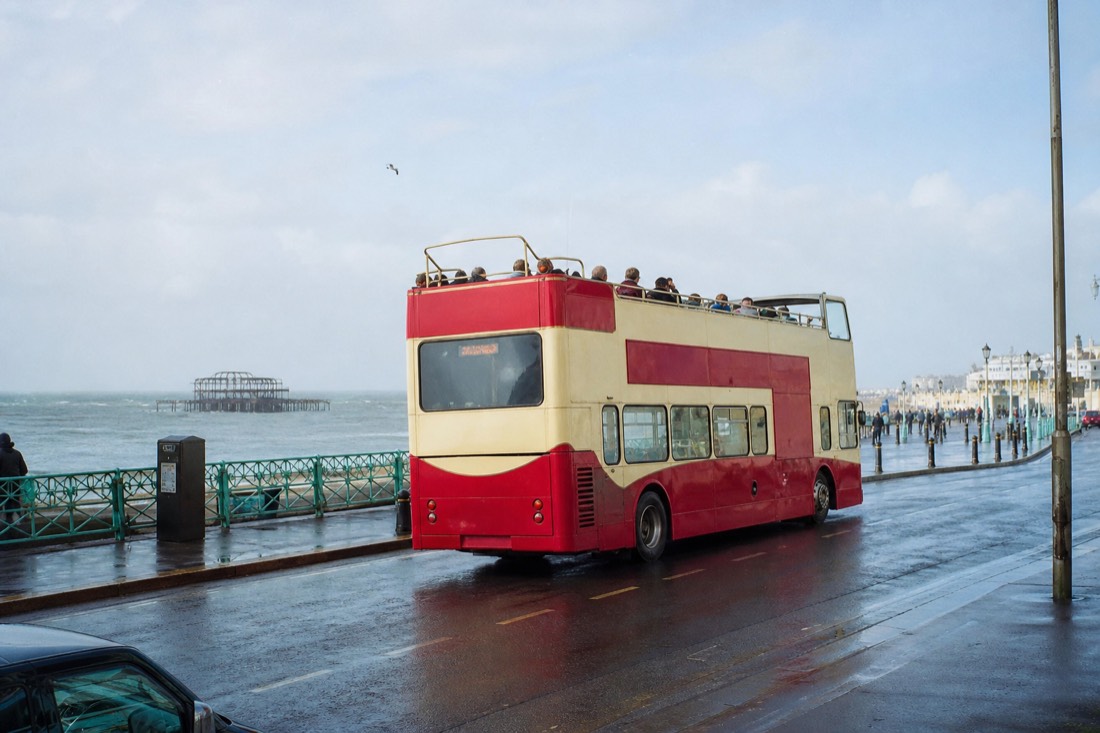 When does the open-top bus run, and when should you board? in Brighton
